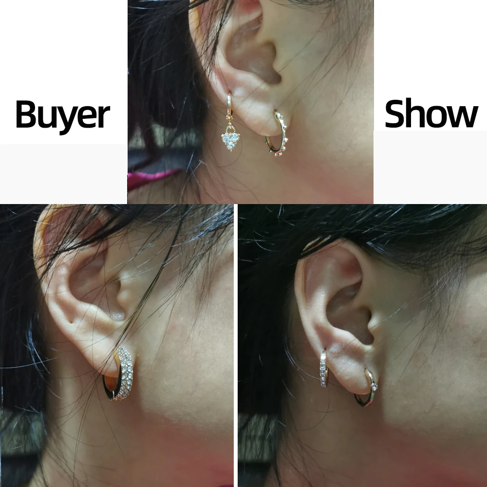 Круглые Женские золотые серьги модные разноцветные со стразами комплект серег