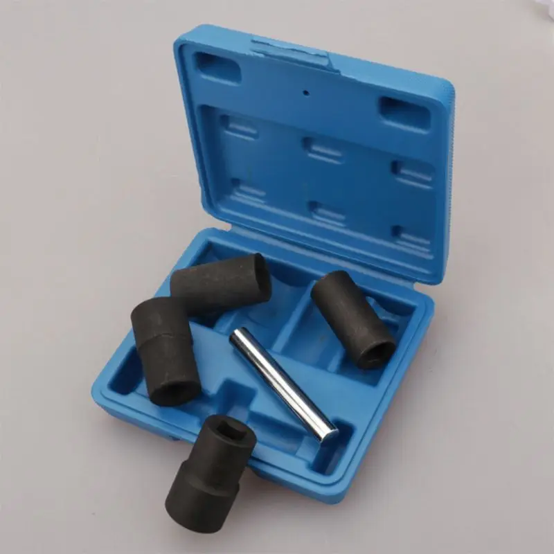 5 Pcs Car Tire Nut Extractor Damaged Sliding Nut Removal Tool Spiral Anti-skid Sleeve Set