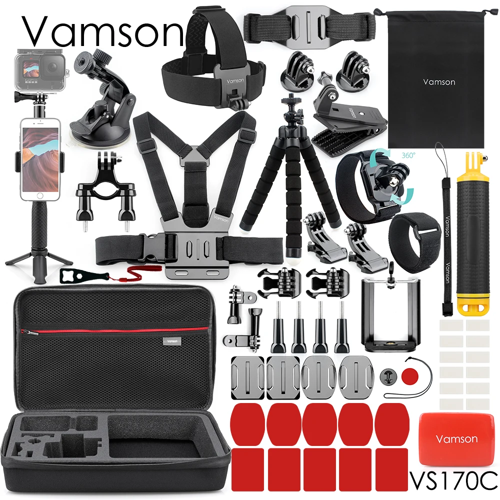 Набор аксессуаров для спортивной камеры Vamson Gopro9 три типа штативов Go Pro Hero 9 8 7 6 5 4