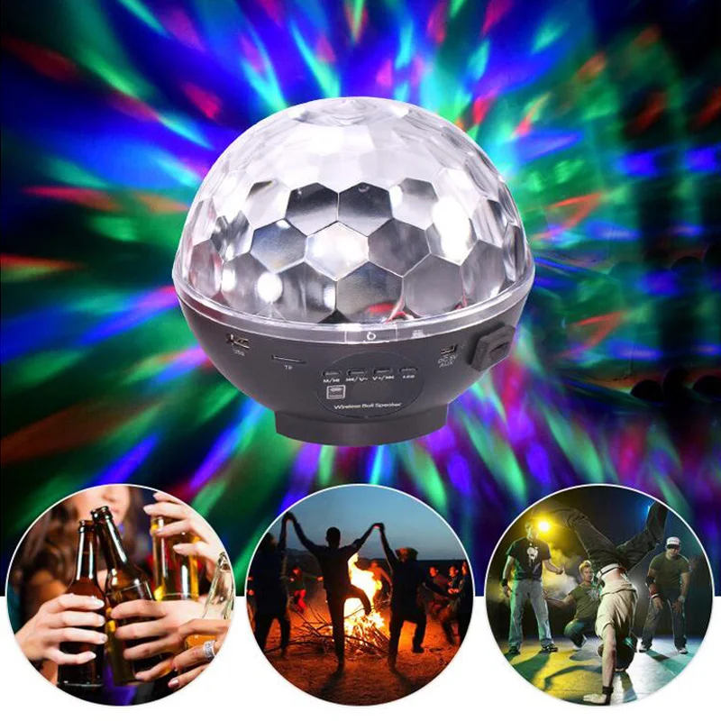 

Bluetooth Recharge Disco Light LED Party Light Crystal Magic Ball Colorful Effect Stage Light MP3 Crystal Magic Ball Laser Light