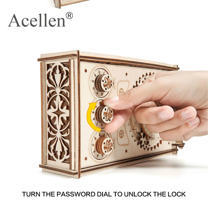 Творческие DIY детские 3D органная коробка с паролем деревянный пазл игра собрана