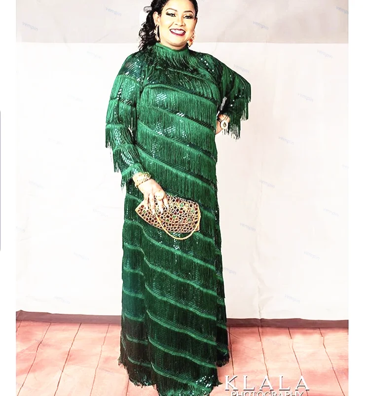 Нигерийский Тюль кружевная ткань с блестками кисточкой 2020 Высокое качество