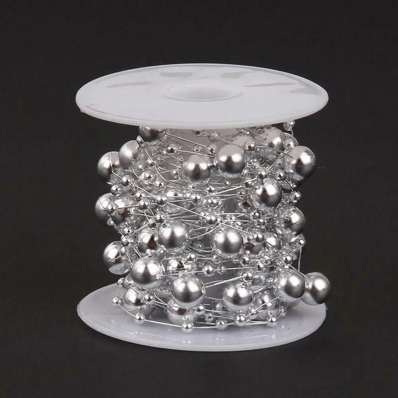 

10M Artificial Pearls Flower Beads Chain Garland ABS Flowers Wedding Party Decoration DIY Accessories
