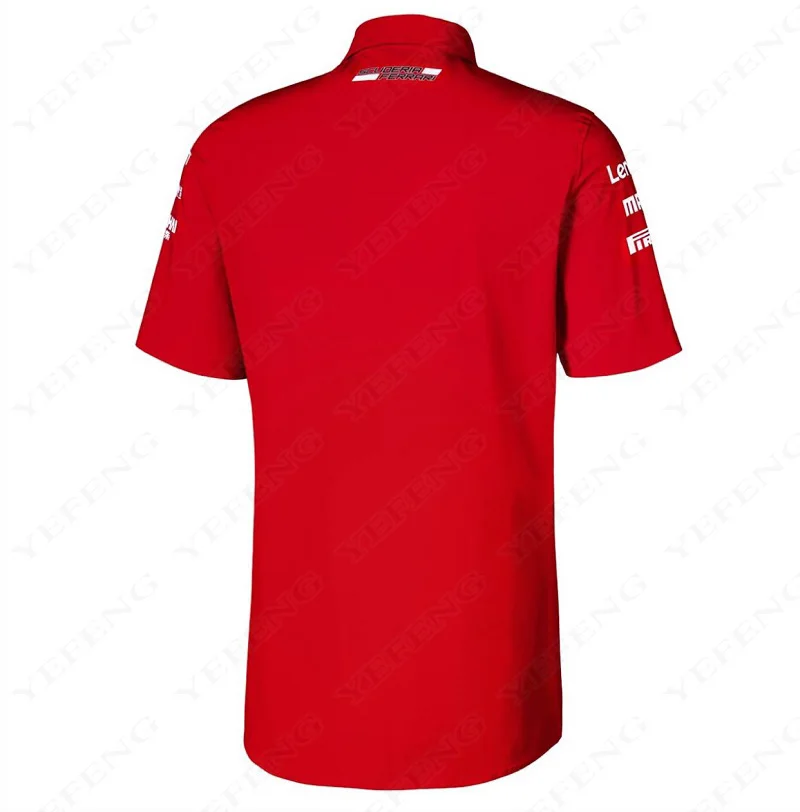 

2021 New Hot F1 red T-shirt Brand Printed Men's Clothes Fashion Harajuku Solid Color Casual Men's Pullover POLO Shirt