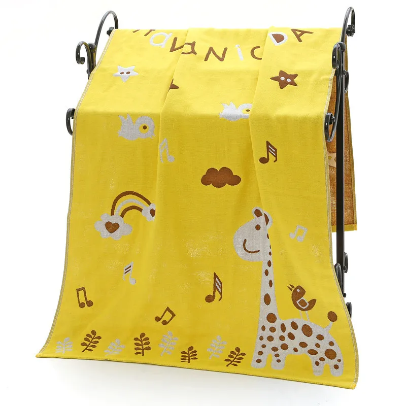 Домашний текстиль 2019 газовое хлопковое банное полотенце с рисунком для взрослых