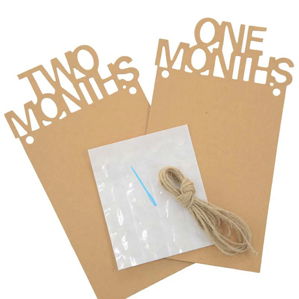 Детский фотофлаг на 1 й день рождения фото плакат для младенцев 12 месяцев флажки