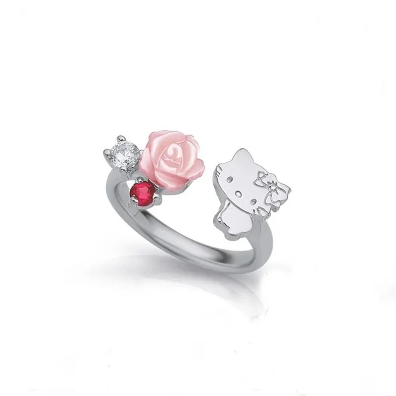 

Anime Cute Cartoon Character Kittens, Sweet and Romantic Valentine's Day Gifts,fashion Accessories, Gifts for Women Wedding Ring