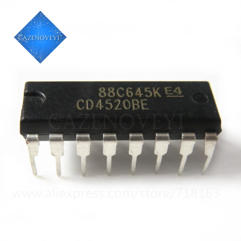 

10 шт./лот CD4520BE CD4520 DIP-16 в наличии