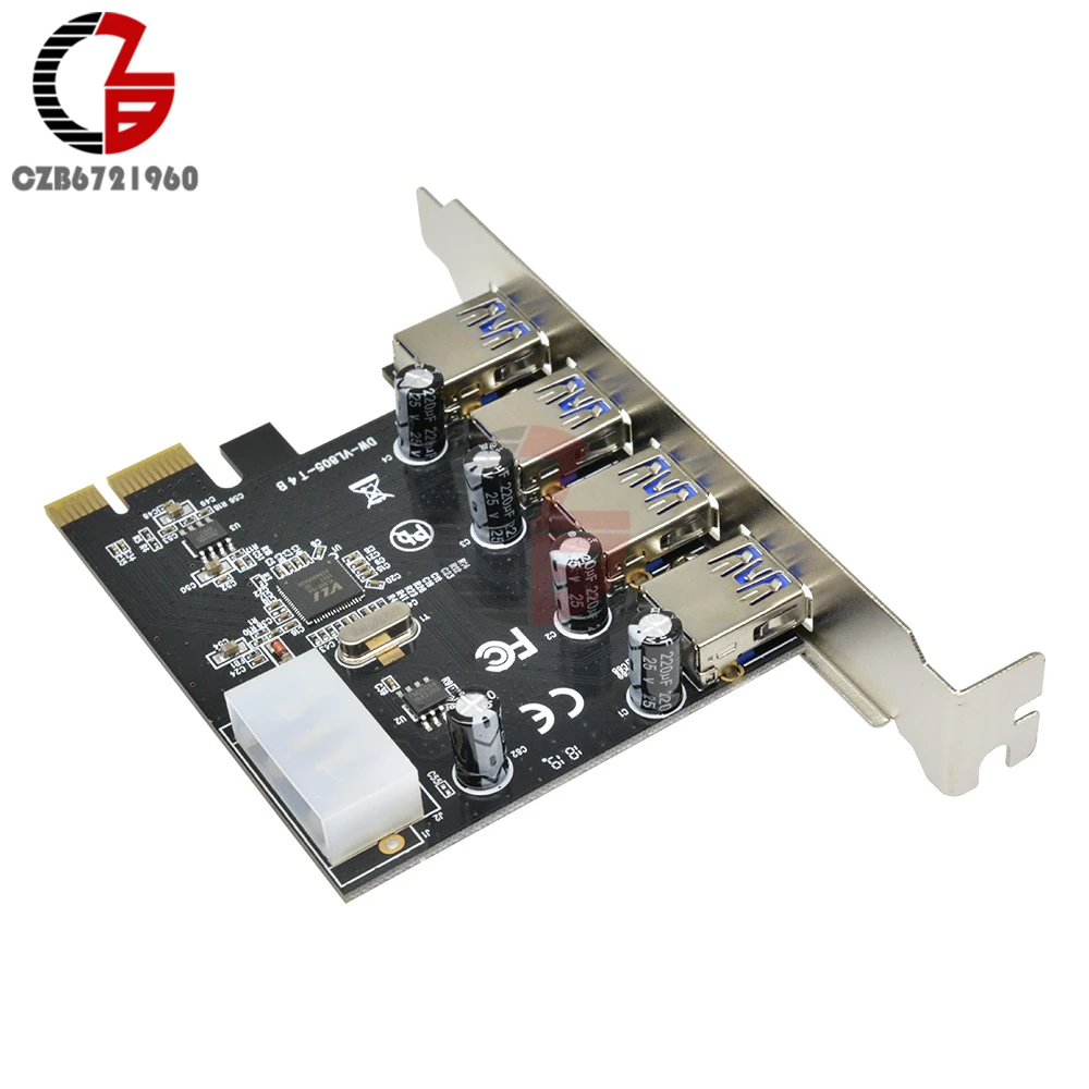 4 порта USB 3 0 PCIE карты ПК компьютерный контроллер концентратор PCIe адаптер |