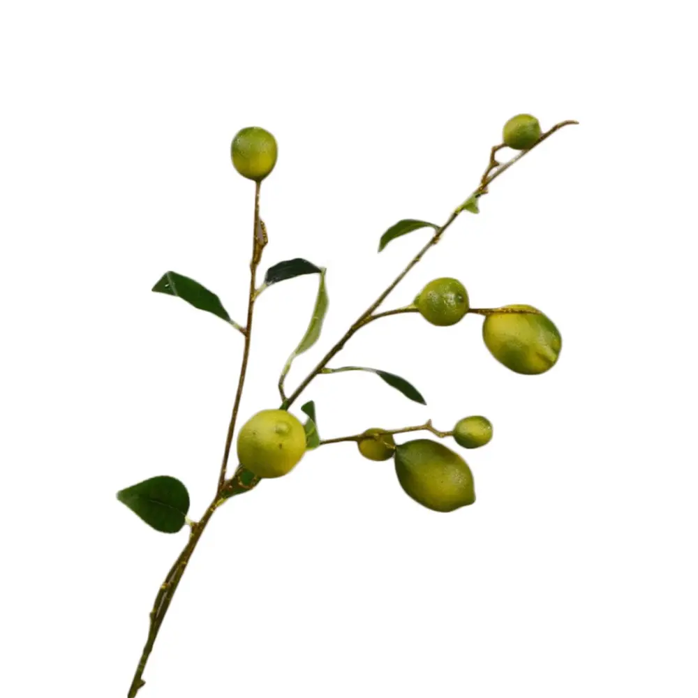 Искусственные фруктовые ветки желтые ягоды имитация лимона фруктов сделай сам