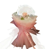 led light up rose bouquet clear glowing balloon wedding decor transparent valentines day rose bouquet with light balloon