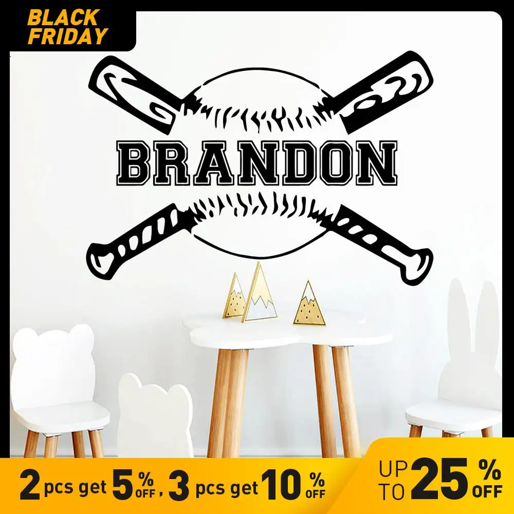 Diy Baseball Wall Sticker Home Decoration for Living Room Company School Office Mural | Дом и сад