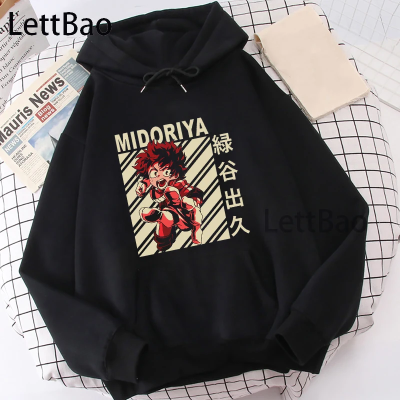 

Hot sale My Hero Academia Manga Hoodies Men woman Japanese Anime Streetwear Cartoon Sweatshirt Harajuku Hip Hop female Hoodie