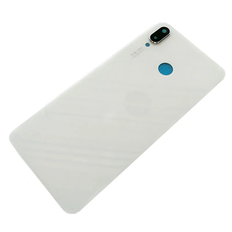 White Оригинальная задняя крышка для huawei Nova 3i+ стеклянный объектив для камеры для huawei P Smart+ задняя крышка для батареи, запасные части - Цвет: White