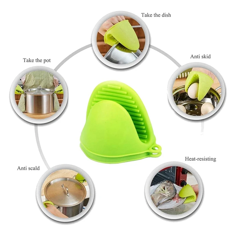 

2 Pairs Oven Gloves Silicone Heat Resistant & 30 Pcs Canning Lids, Regular Mouth Lids and Bands CNIM Hot