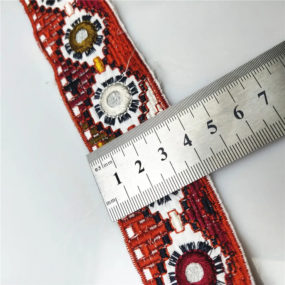 1 ярд Этническая отделка вышитая тесьма DIY Ручная работа шитье Чистая Пряжа Ленты