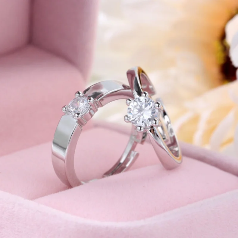 

Прямая поставка очаровательное кольцо для влюбленных Bijoux Femme модные ювелирные изделия роскошные классические кубические циркониевые Свадебные Кольца Кристаллы ювелирные изделия