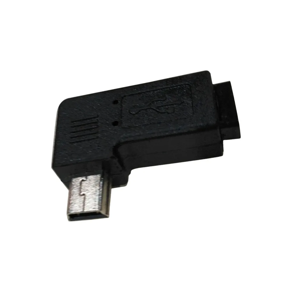 1 шт. Micro USB 5 Pin Female to Mini Male 90 градусов левый/правый угловой переходник