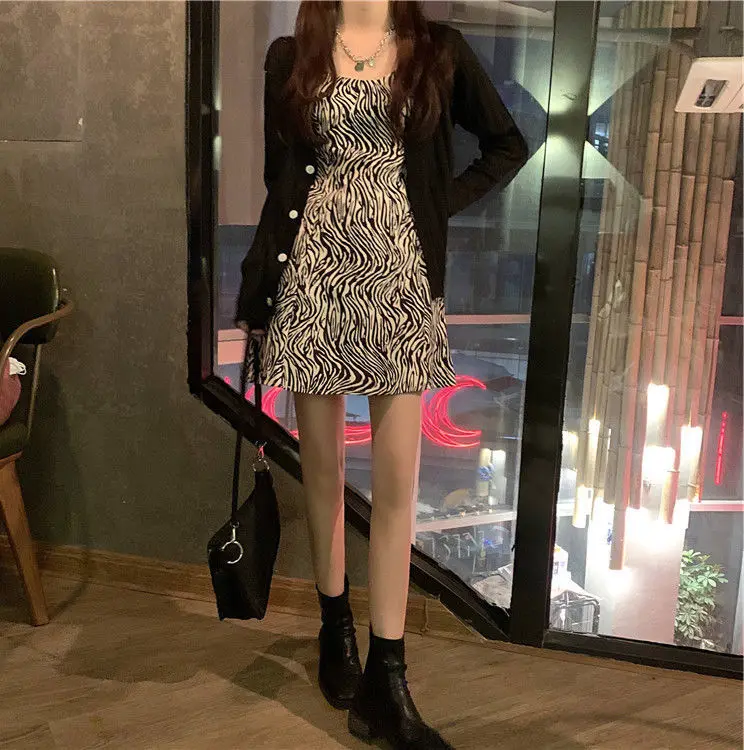 

Женское облегающее платье без рукавов, с леопардовым принтом и высокой талией