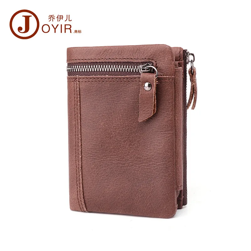 

RFID Card Bit More MEN'S Wallet Casual Fashion Short Genuine Leather Clutch Bag Retro Antimagnetic Wallet