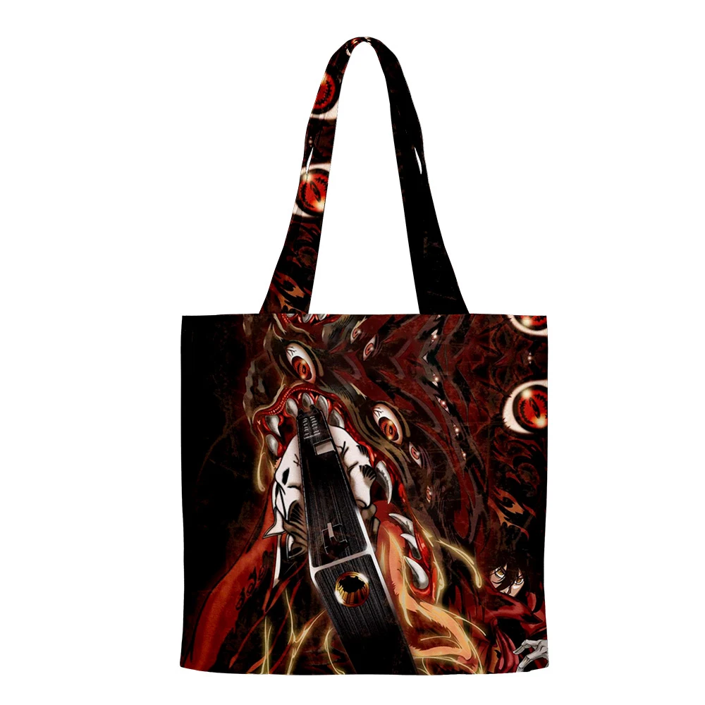 

Fashion Hellsing Hip Hop Handbags Cloth Canvas Tote Bag Print Shopping Bags Reusable Shoulder Shopper Bags Casual Pacakge Kawaii
