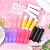 2021 10pcslot 5g lipstick tubes candy colors lip tubes containers transparent empty plastic lip balm tubes lipstick case