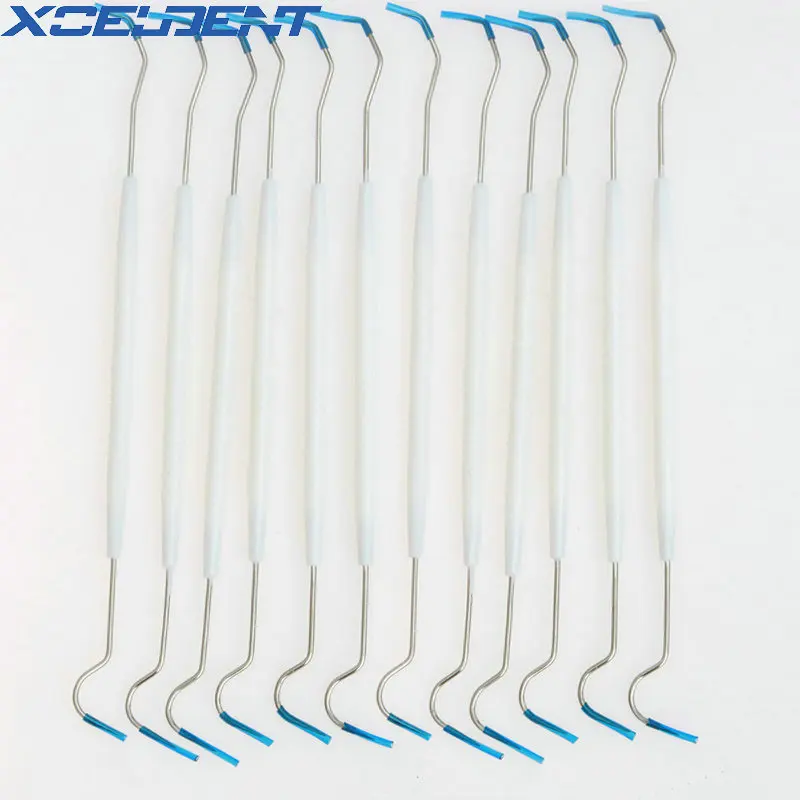 100pcs Dental Explorers Sterilized Disposable Temporary Double Ends Probe Hook Pick Stainless Steel Dental Instrument