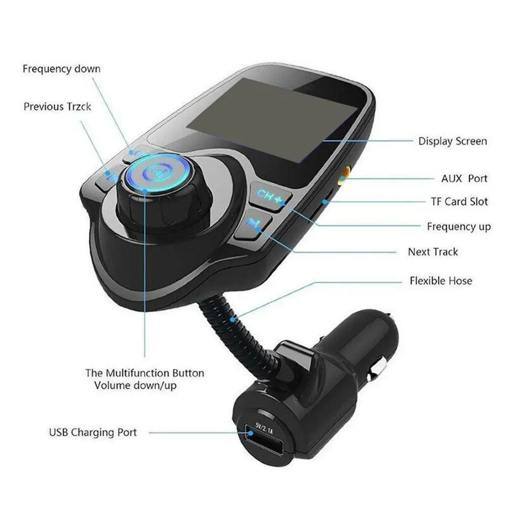 Автомобильный комплект беспроводной Радио Аудио адаптер с двумя USB 2.1A зарядное