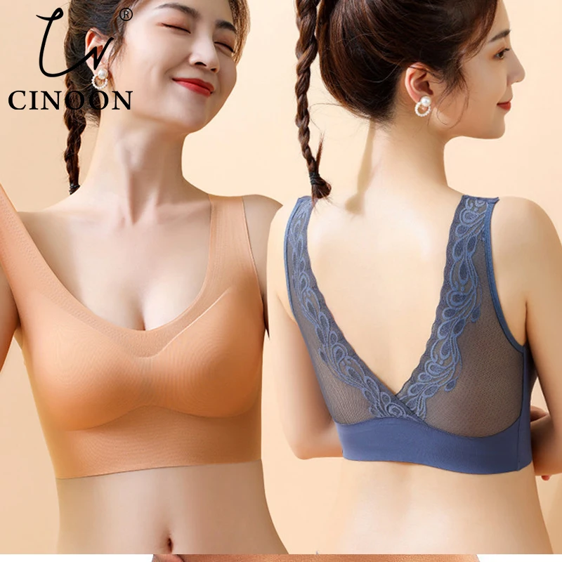 

CINOON Seamless Bras For Women Underwear BH Push Up Bralette With Gathers Pad Brassiere Wireless Female Intimate Comfortable Bra