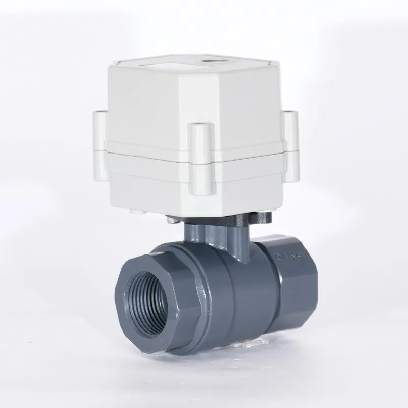 2-сторонний Φ мини моторизованный UPVC шаровой клапан 1/2-11/4