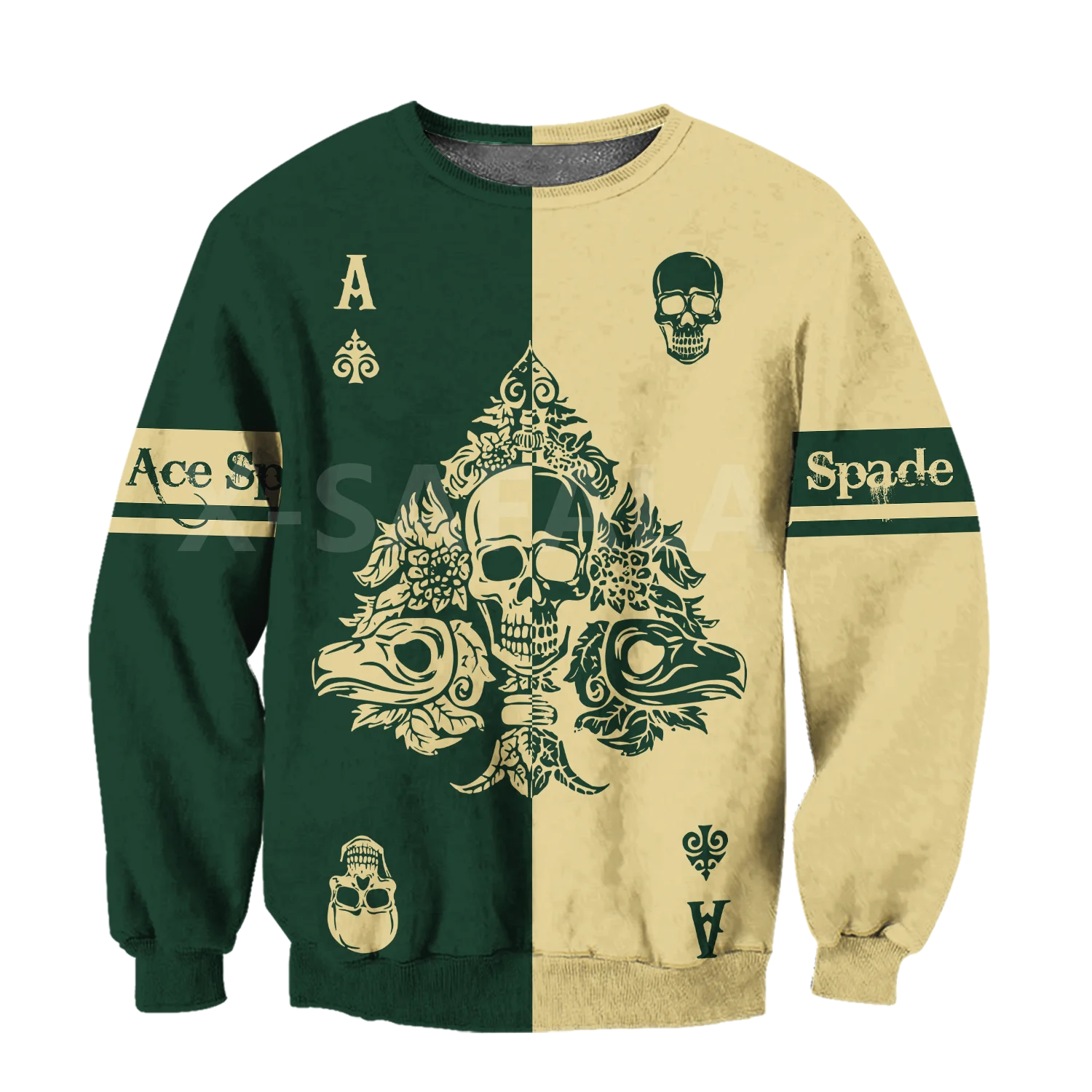 

Poker Ace Spade 2 Skull 3D All Print Plus Hoodie Man Women Harajuku Outwear Zipper Pullover Sweatshirt Casual Unisex Jacket