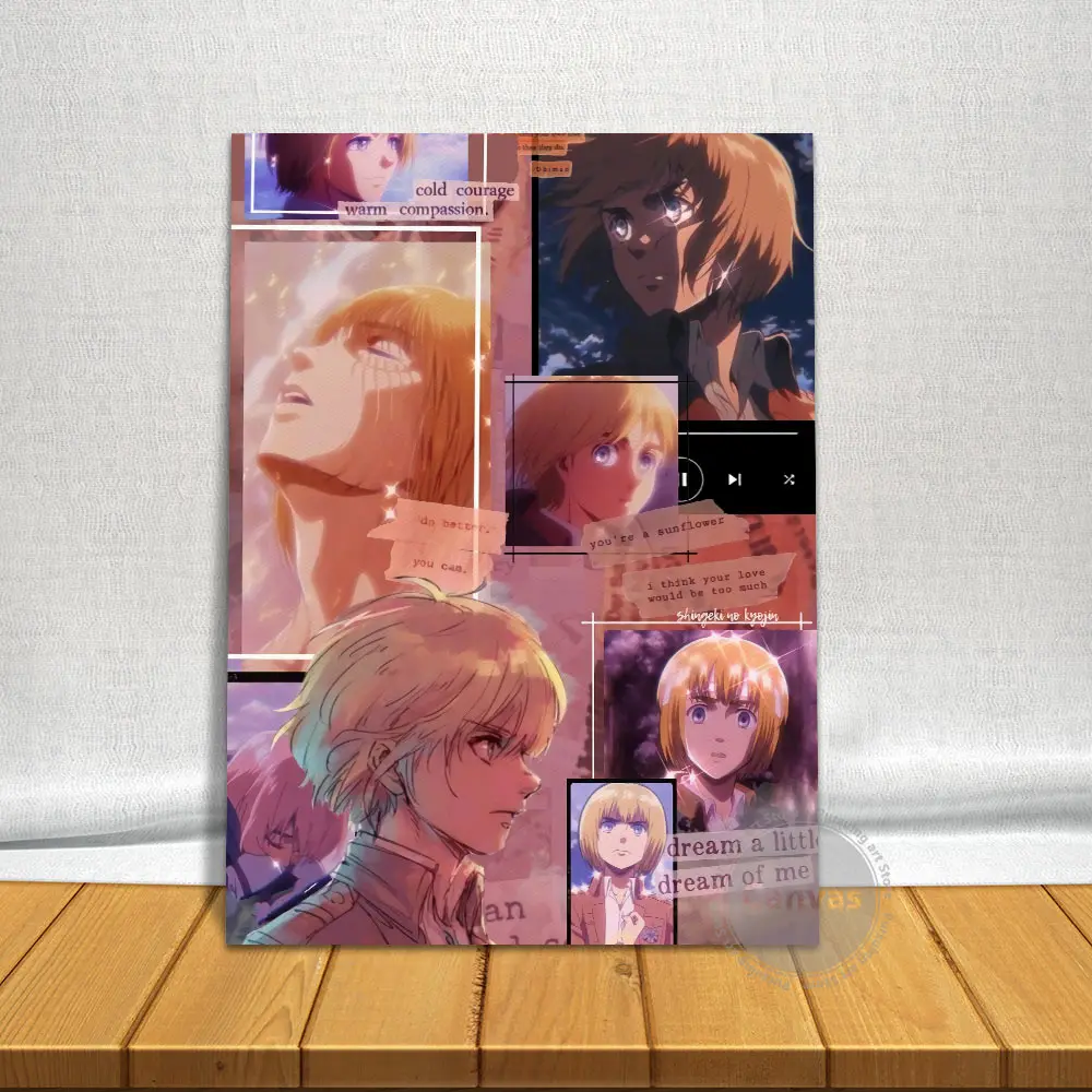 

Аниме Armin Arlert Attack on TitanCanvas, Декоративные плакаты, картины, домашний декор, обучение, настенная живопись