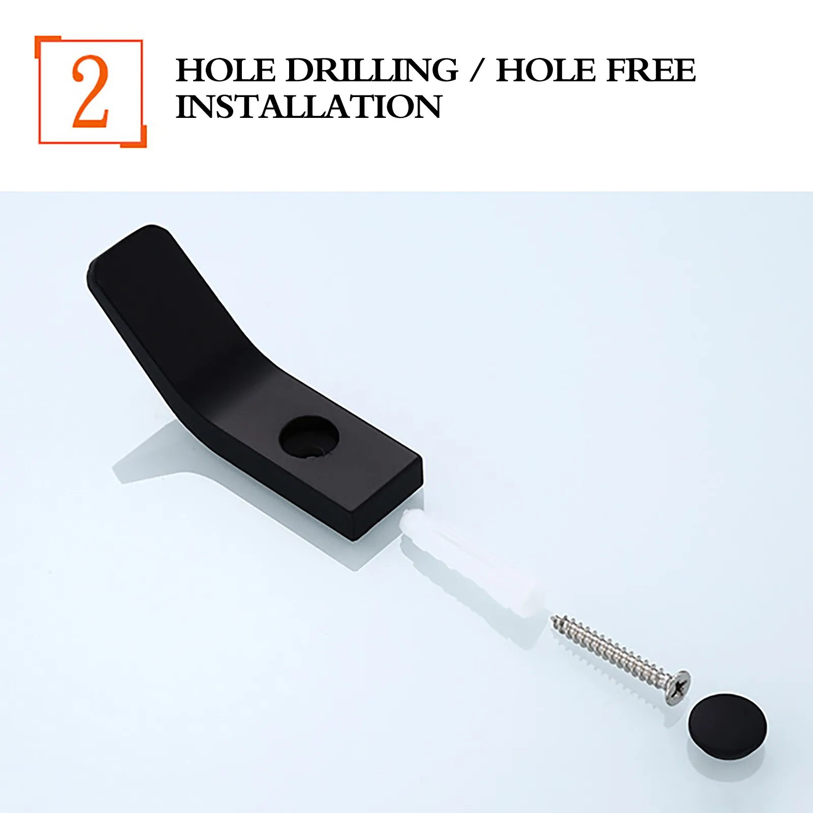 

No Drilling Required Towel Hooks Clothes Hooks Stainless Steel Wall Hooks Home Accessories Key Holder Bathroom Organizer#35