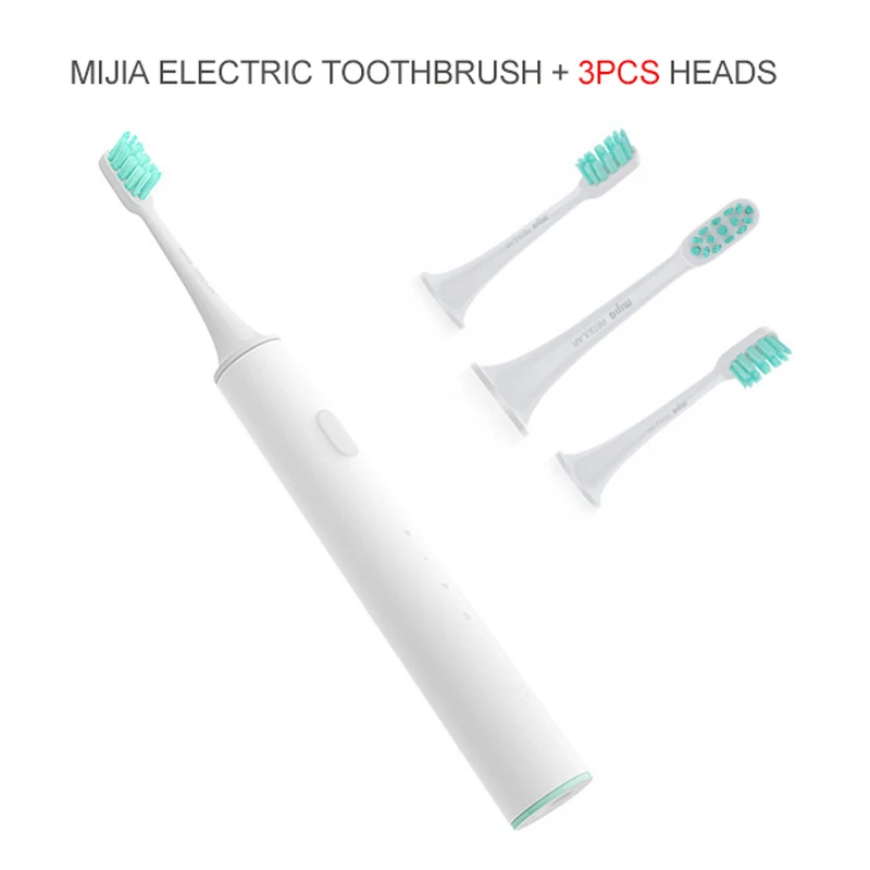 Mijia sonic электрическая зубная щетка перезаряжаемая Водонепроницаемая USB Беспроводная зарядка Mi APP управление умная зубная щетка Ultra sonic - Цвет: add Brush Head