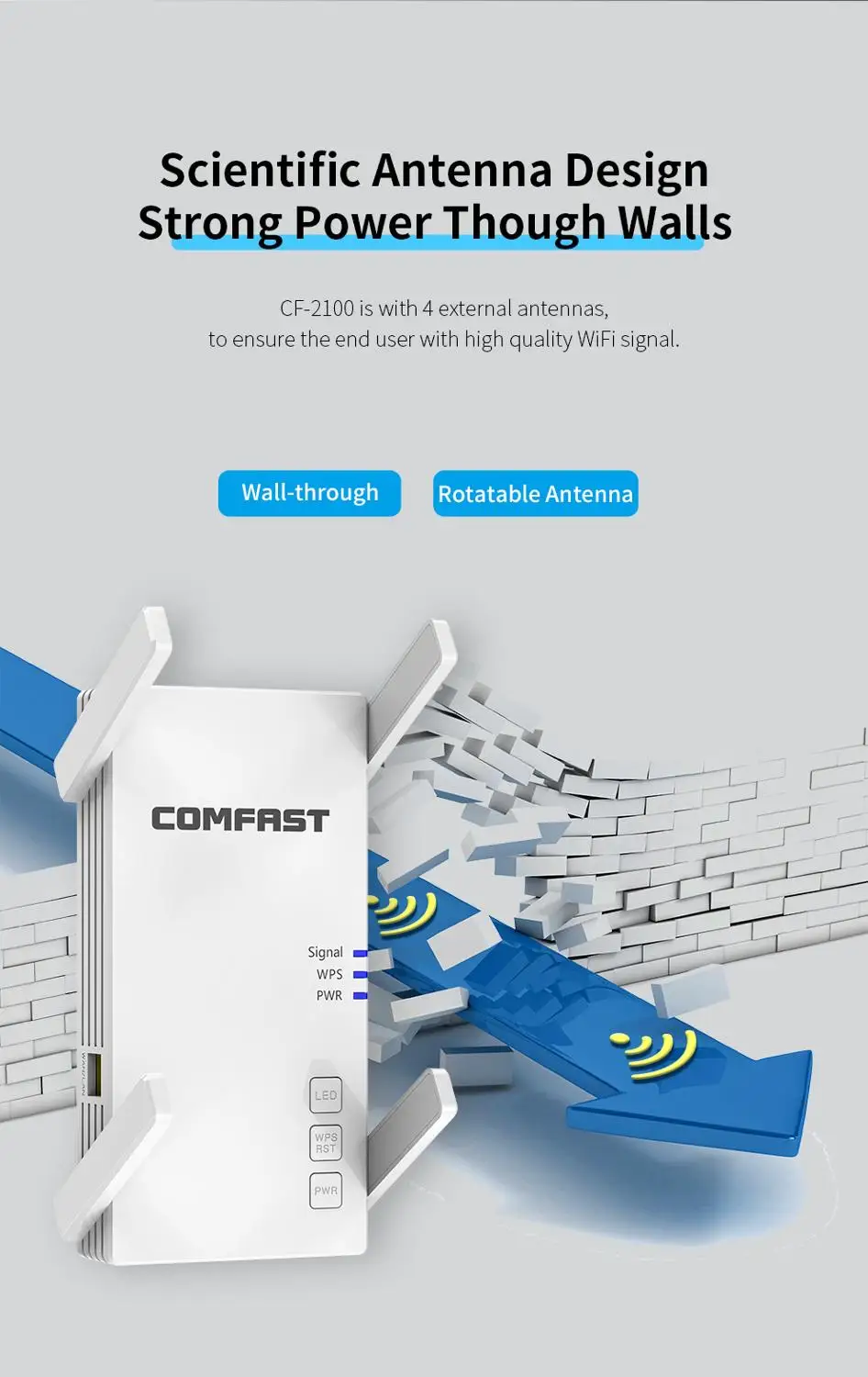 

5 ГГц Wi-Fi ретранслятор беспроводной WiFi удлинитель 2100 Мбит/с гигабитный порт Wi-fi усилитель 802.11AC большой диапазон Wi-Fi усилитель сигнала репите...