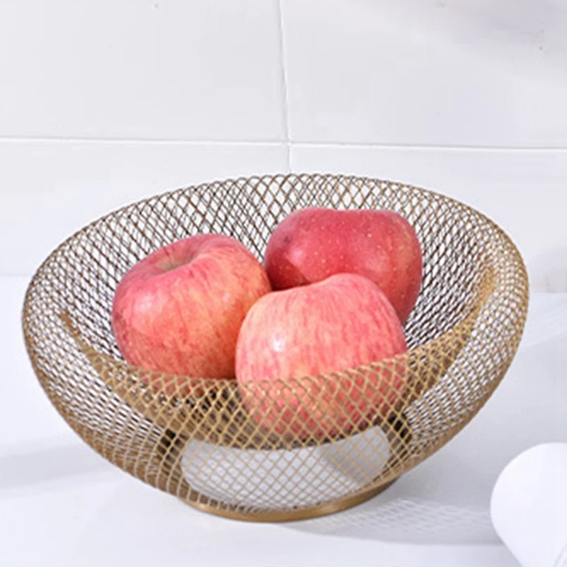 

2pcs Wrought Iron Fruit Basket Double Layer Nordic Style Dried Fruit Candy Storage Plate Food Tray - Black & gold CNIM Hot