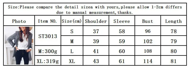 

Fashion Autumn Women Plaid Blazers and Jackets Work Office Lady Suit Slim Double Breasted Business Female Blazer Coat Talever