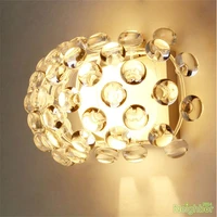 new modern caboche acrylic ball led wall lamp ion sconce light lighting fixture bead for home bedroom diningroom indoor