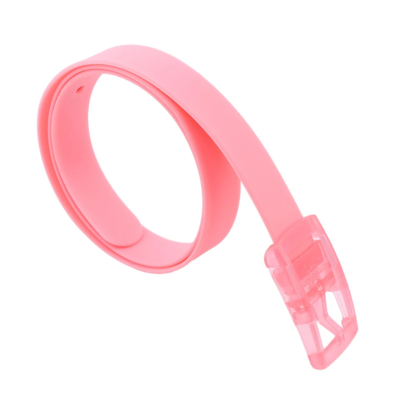 

2021 Fashion Silicone Belt for Men and Women Candy Color Apparel Accessories Iron-free Belt Smooth Buckle Adjustable Belts
