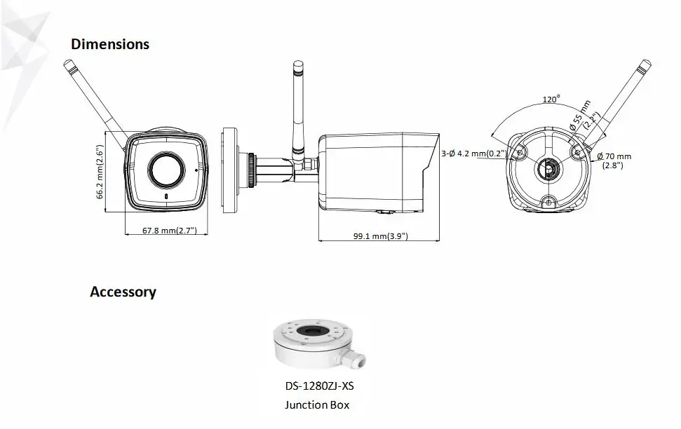 Hikvision DS-2CV1021G1-IDW1Original 2MP wifi сетевая цилиндрическая камера IR 30 м Водонепроницаемая с sd-слотом для карт H.264 CCTV IP камера