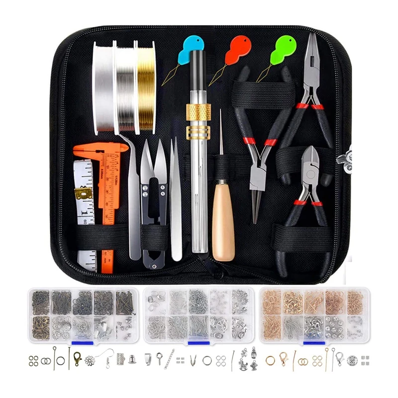 

855Pcs Tool Set Handmade Pliers Jewelry Repair DIY Handmade Bracelet Necklace Making