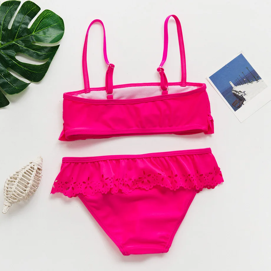 Купальник-бикини От 5 до 14 лет для девочек-подростков Раздельный купальник с