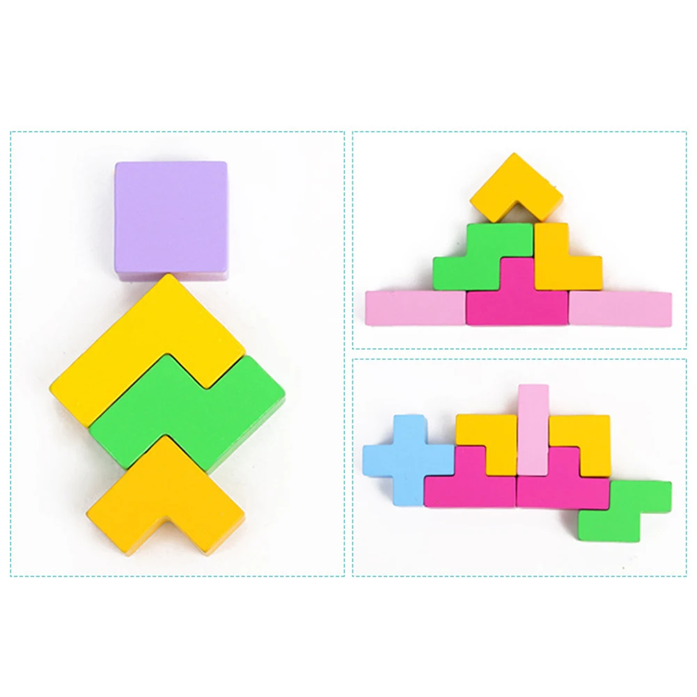 Wooden Stacking Balancing Tetris Block Table Game Brain Development Baby Kids Educational Toys