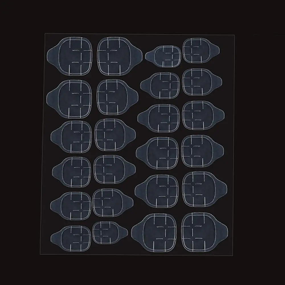 120 шт прозрачные двухсторонние поддельные художественные ногти клейкий стикер
