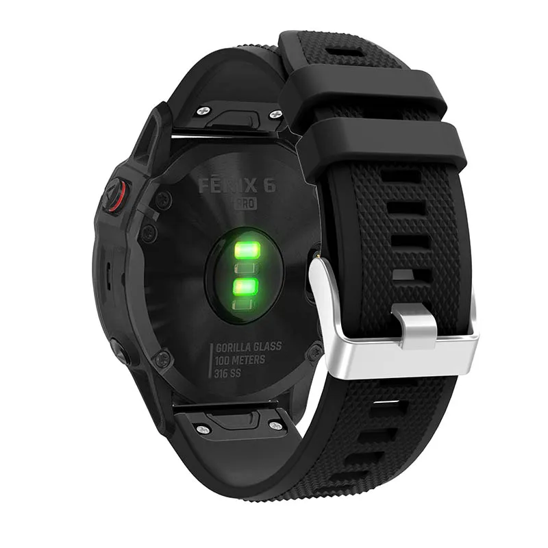 20 22 26 мм для Garmin Fenix 6S 6 6X Pro 5S 5 5X Plus удобный силиконовый ремешок смарт-аксессуары быстросъемный ремешок для часов