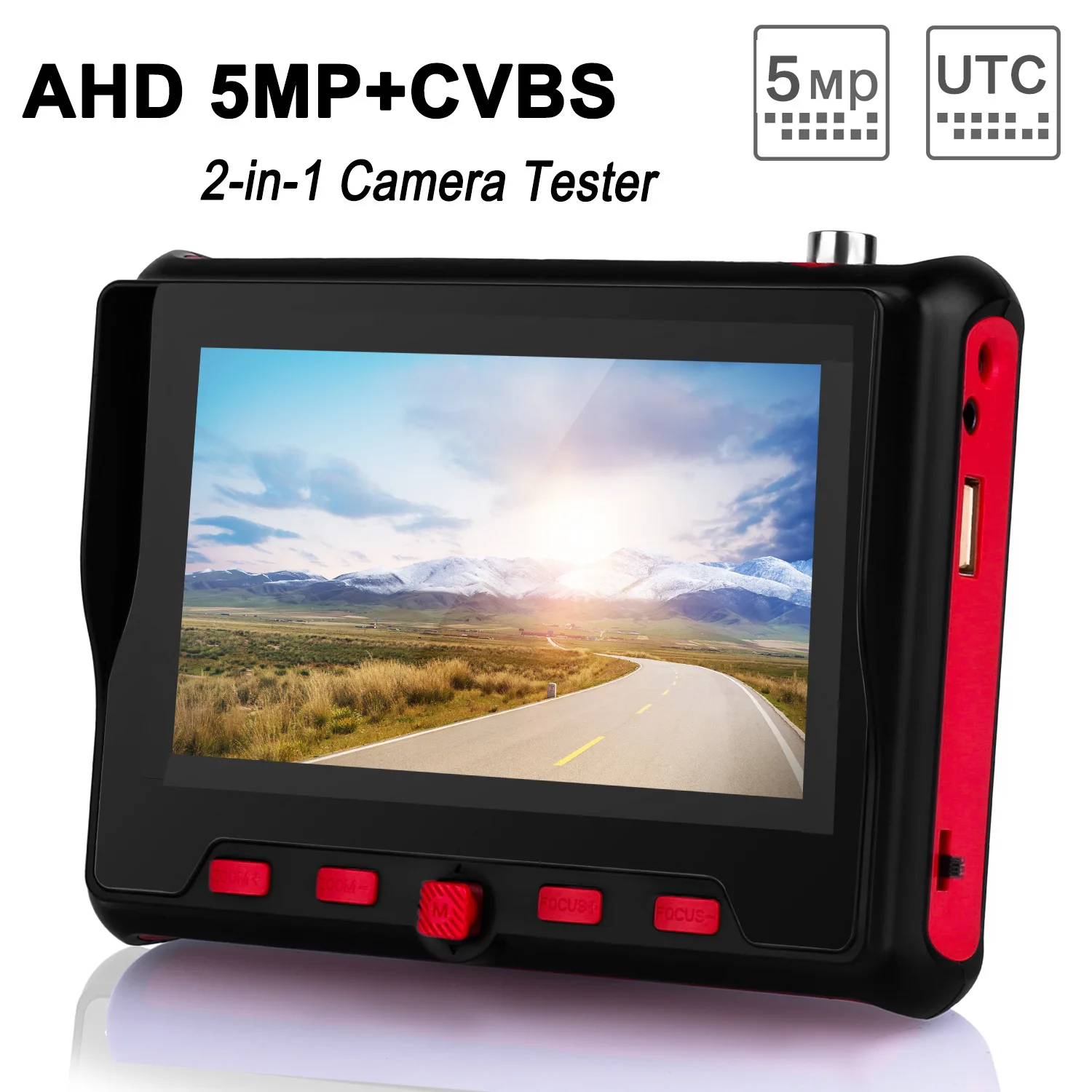 4.3 Inch CCTV Tester Camera Video 5MP AHD TVI CVI CVBS Camera Cable Testing cctv Portable Mini Monitor PTZ VGA HDMI tester