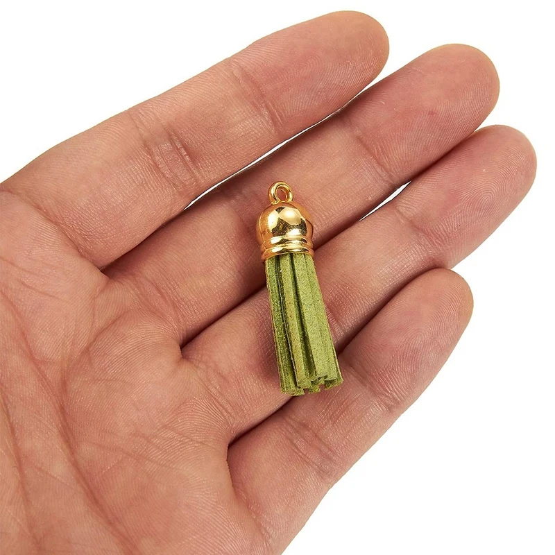 

100Pcs Keychain Tassels Leather Tassel Jewelry Making Tassel Pendants Tassel Charm for Keychain DIY Craft Supplies