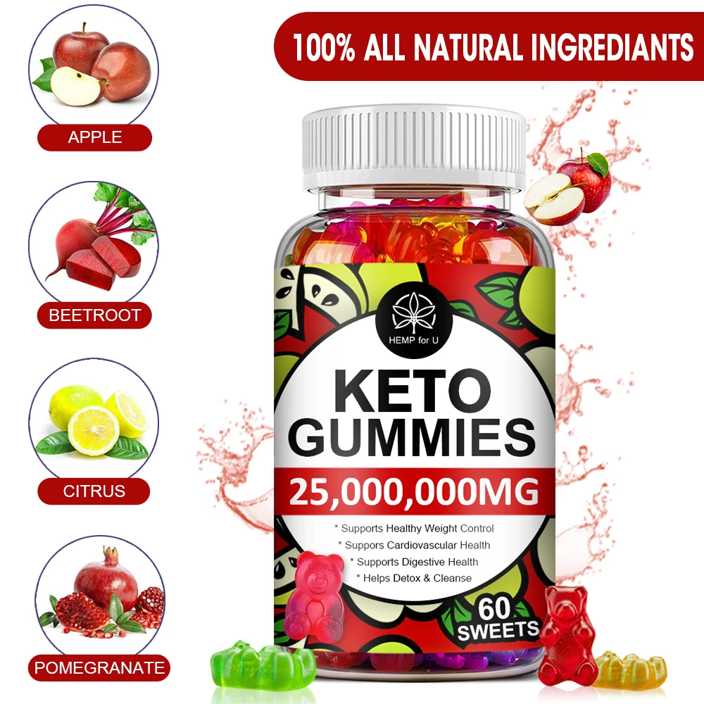 

Hemp for U Keto Gummies Loss Weight Apple Flavor Slimming Products Reduces Anxiety & Stress Strengthen immunity Improve Sleep