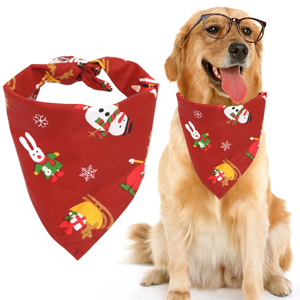 

Legendog Christmas Pet Bandana Creative Cotton Soft Pet Bib Pet Bandana Bib Scarf for Cat Dog Xmas Party Decor Accessories