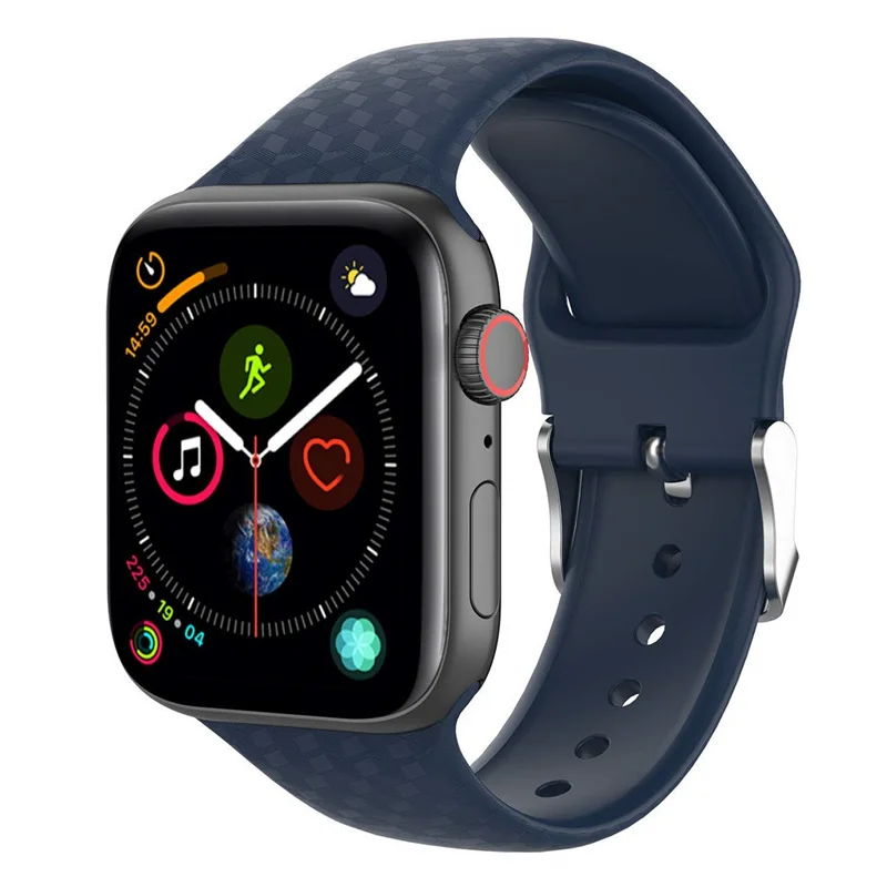 3D текстурный ремешок для Apple watch 5 ремешок 44 мм 40 мм iwatch 38 мм 42 мм спортивный силиконовый ремешок для часов Браслет Apple watch 4 3 2 1 44